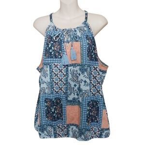 🔵BOGO FREE🔵 NW Partial Tag Top Halter Style Sleeveless Sz XL